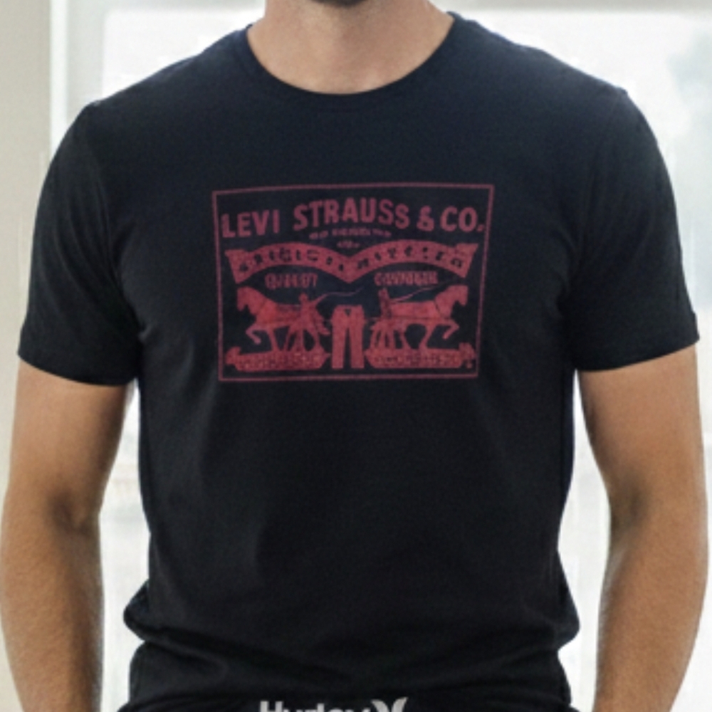 Levi's Dark Blue Tee with Logo